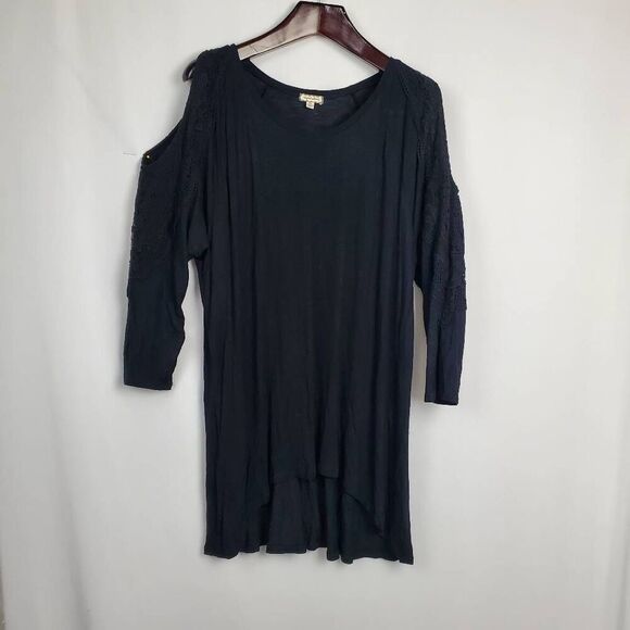 Eyeshadow 2x Black Cold Shoulder Blouse - Picture 1 of 8